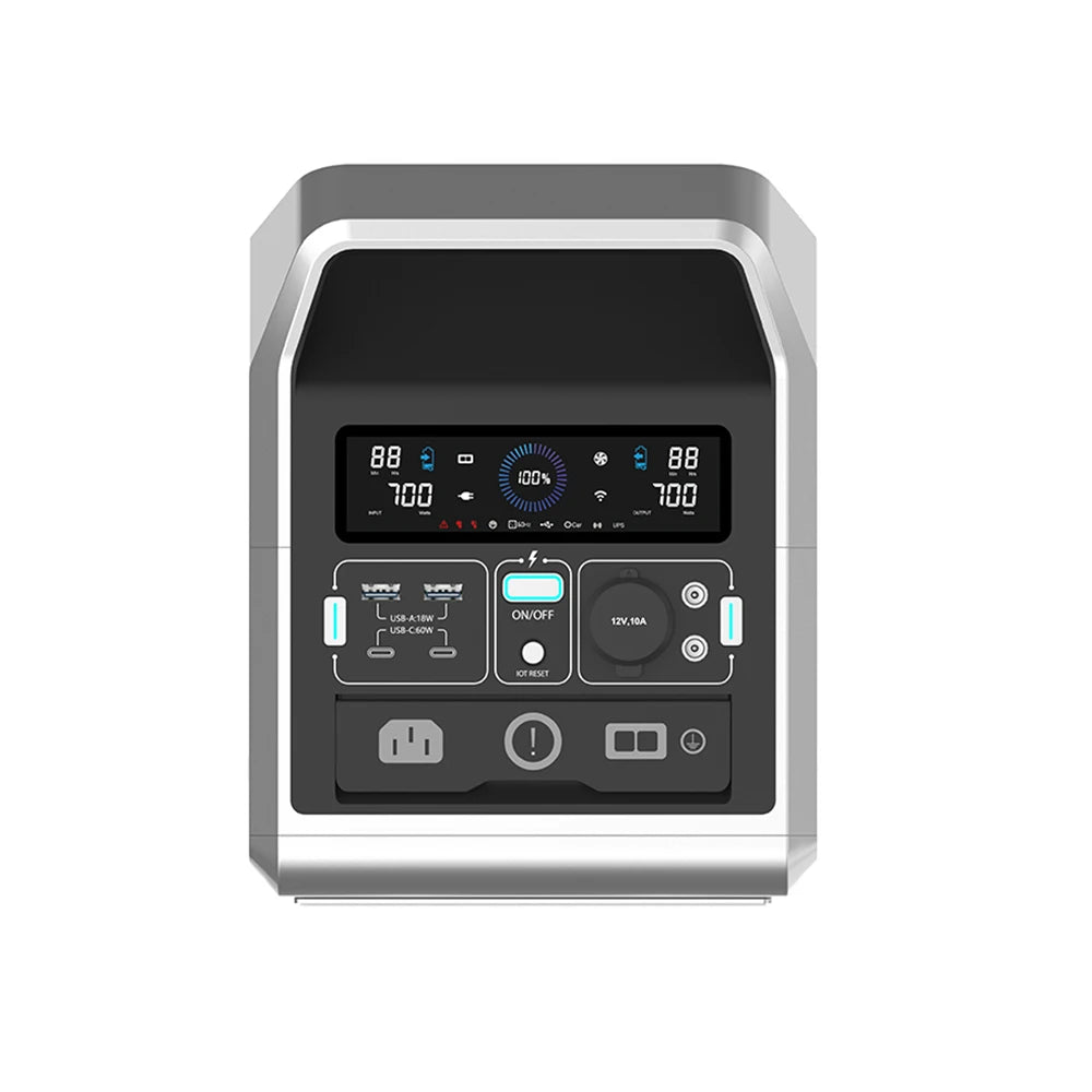 Vigorpool 700W Solar Generator LifePo4 Cell Electric Generator Emergency System for Home Appliances Desktop / TV