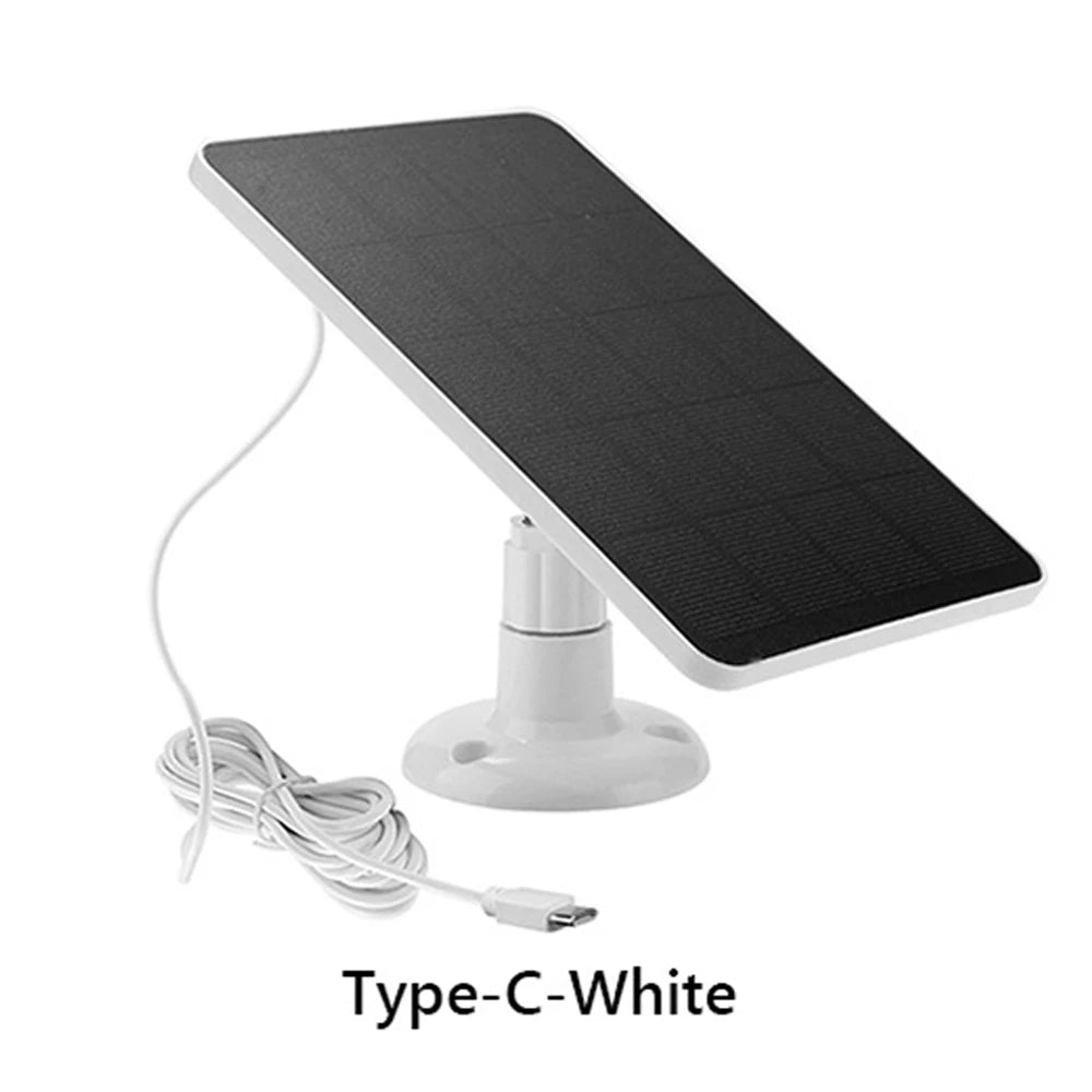10W 5V Solar Cells Charger Micro USB+Type-C Waterproof Charging Portable Solar Panels for Security Camera Home Light System