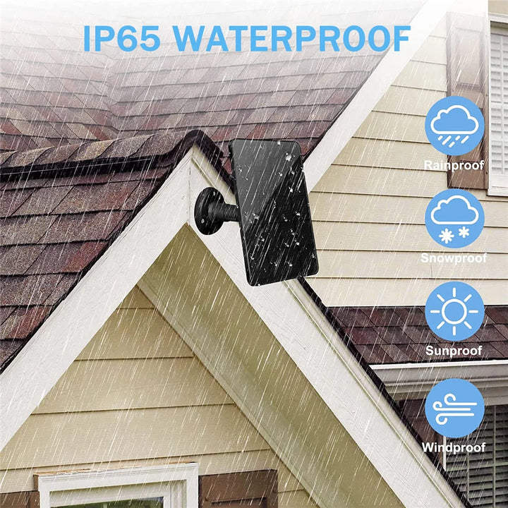 10W 5V Solar Cells Charger Micro USB+Type-C Waterproof Charging Portable Solar Panels for Security Camera Home Light System